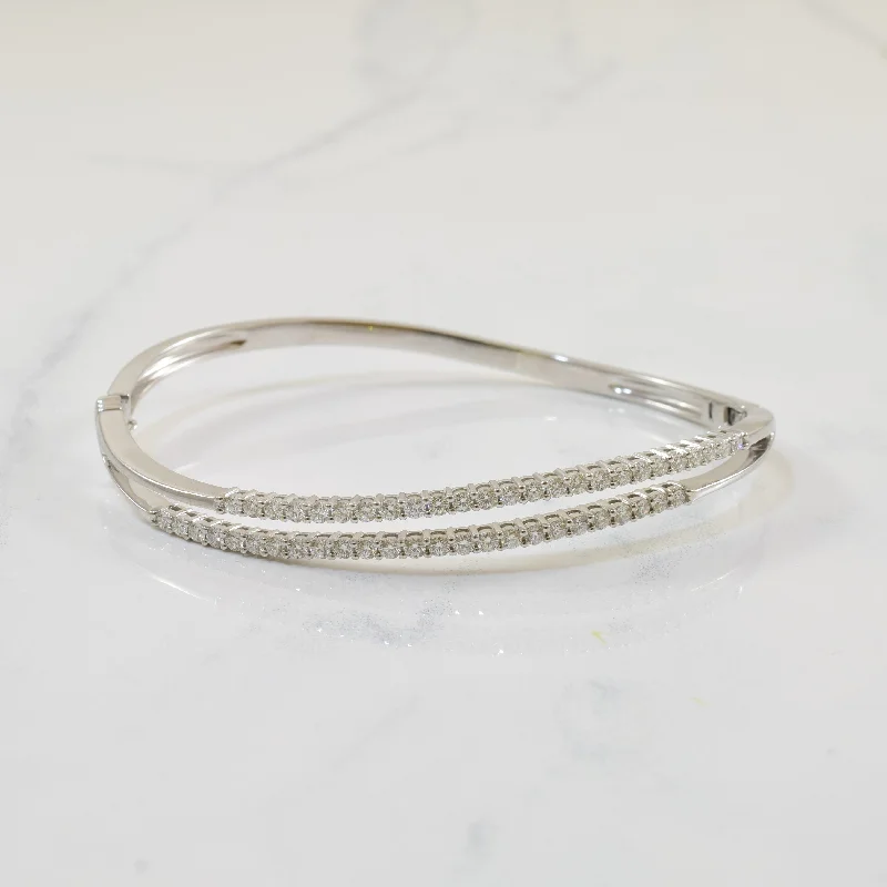 Exclusive Jewelry Offers – Shine For Less Seasonal Picks Diamond Split Wave Bangle | 1.12ctw | 7.5" |