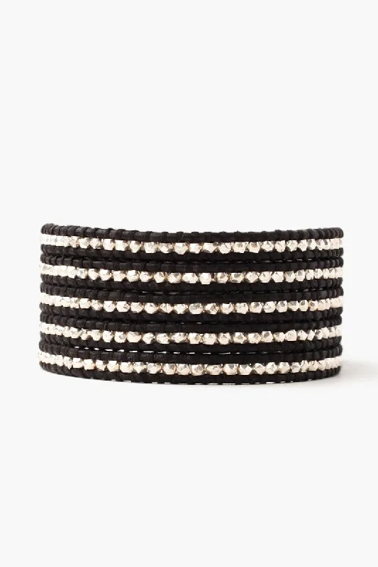 Exclusive Jewelry Offers – Sparkle For Less Hot Brand Discounts Sterling Silver Wrap Bracelet Black