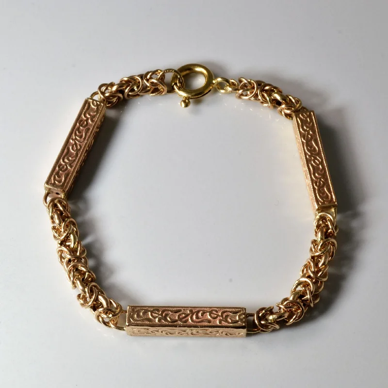 Shop Dazzling Jewelry At The Best Prices Contemporary Casual Deals Early 1900s Ornate Byzantine Chain Bracelet | 8" |