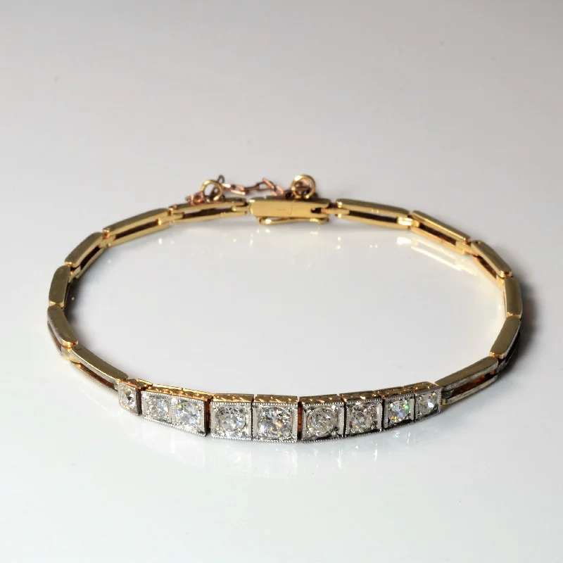 Elegant Jewelry, Exclusive Prices – Shop Now Stylish Looks Edwardian Era Old European Diamond Bracelet | 0.85ctw | 7" |